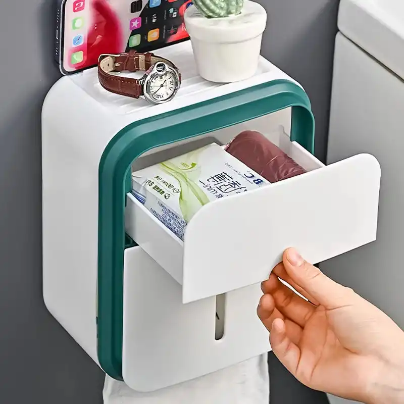 Toilet Bathroom Organizer Waterproof Tissue Box